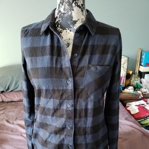 Alternative apparel flannel button down dress sz S